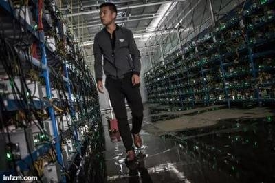 A vast mining farm filled with rows of mining machines